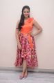 Actress SriMukhi in Orange Dress Images