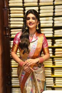 Actress Sreeleela Saree Photos @ Kukatpally CMR Family Mall Opening