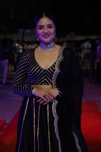 Actress Sreemukhi New Pics @ Bholaa Shankar Pre Release