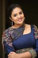 Telugu Actress Sreemukhi New Pictures in Blue Dress