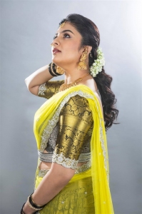 Anchor Sreemukhi Half Saree Photoshoot Images