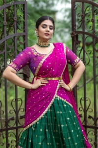 Anchor Srimukhi Saree New Photoshoot Images