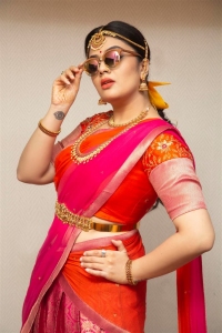 Anchor Srimukhi Saree New Photoshoot Images