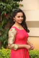 Actress Sri Divya Hot in Red Long Dress Photos