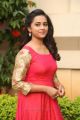 Actress Sree Divya in Red Long Dress Photos