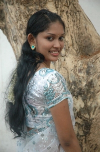 Actress Sri Priyanga Photos in White Saree