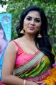 Actress Srushti Dange Hot Stills in Yellow Silk Saree with Sleeveless Blouse