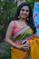 Actress Srushti Dange Stills in Yellow Silk Saree