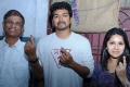 Vijay, SA Chandrasekhar, Sangeetha Vijay Votes For Tamilnadu Election 2011 Stills