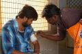 M.Sasikuamar at SR Prabhakaran at Sundarapandian On Location Stills