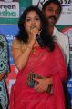 Singer Sunitha Latest Stills in Pink Red Kota Silk Saree