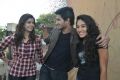 Nikhil, Swathi, Pooja at Swamy Ra Ra On the Sets Stills