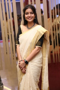 Actress Colors Swathi Saree Pics @ Month Of Madhu Trailer Launch