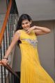 Actress Swetha Jadhav Pictures in Yellow Long Gown