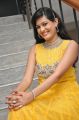 Actress Swetha Jadhav in Yellow Long Gown Pictures