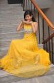 Actress Swetha Jadhav Pictures in Yellow Long Gown