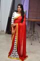 Anchor Shyamala in Red White Printed Saree HD Pics