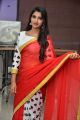 Anchor Syamala HD Pics in Red White Printed Saree