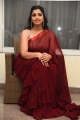 Anchor Shyamala Red Saree Stills