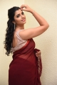 Anchor Syamala Red Saree Stills