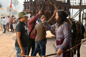 Rathnavelu, Chiranjeevi @ Sye Raa Narasimha Reddy Movie Working Stills