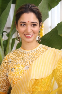 Actress Tamannaah Saree Photos @ Bhola Shankar Movie Launch