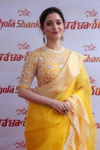 Actress Tamannaah Saree Photos @ Bhola Shankar Movie Opening