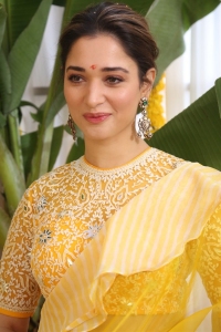 Actress Tamannaah Saree Photos @ Bhola Shankar Movie Launch