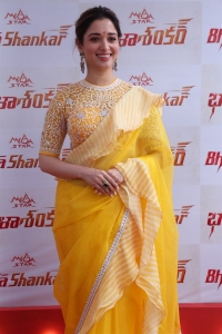 Actress Tamanna Saree Photos @ Bhola Shankar Movie Opening