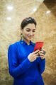Actress Tamanna Cute Photos in Blu Dress at Diwali Celebration 2017