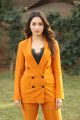 Actress Tamanna Pics in Dark Orange Suit @ Next Enti Movie Interview