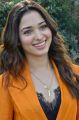 Actress Tamanna Pics in Dark Orange Suit Dress