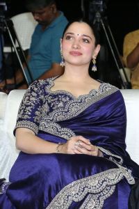 Baak Movie Actress Tamannaah Bhatia Blue Saree Photos