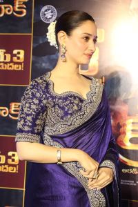 Tamannaah Bhatia Blue Saree Photos @ Baak Movie Pre Release