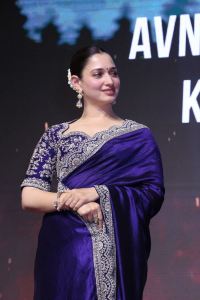 Baak Movie Actress Tamannaah Bhatia Blue Saree Photos