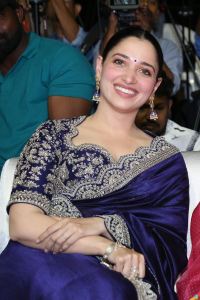 Baak Movie Heroine Tamannaah Bhatia Blue Saree Photos