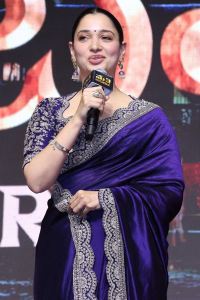 Tamannaah Bhatia Blue Saree Photos @ Baak Movie Pre Release