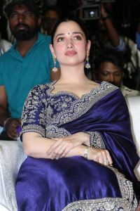 Baak Movie Actress Tamannaah Bhatia Blue Saree Photos