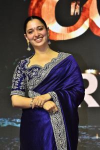 Tamannaah Bhatia Blue Saree Photos @ Baak Movie Pre Release