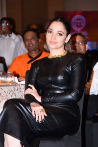 Actress Tamannaah Black Dress Photos @ MasterChef Press Meet