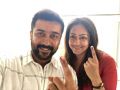 Suriya Jyothika Cast their Votes in Indian Elections 2019 Photos