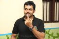 Actor Karthi Cast Their Votes @ April 2014 Elections