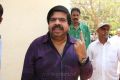 T.Rajendar Cast Their Votes @ April 2014 Elections