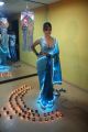 Tanisha Singh  Hot Blue Saree Photoshoot Stills