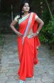 Telugu Actress Tanusha Hot in Red Saree Stills