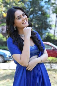 Actress Tanvi Negi Blue Dress Images @ Siddharth Roy Pre Release