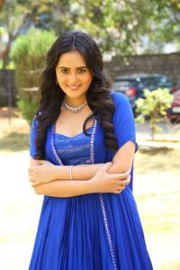 Siddharth Roy Actress Tanvi Negi Blue Dress Images