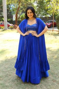 Siddharth Roy Actress Tanvi Negi Blue Dress Images