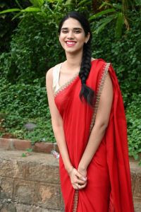 Usha Parinayam Actress Tanvi Akaanksha Red Saree Pictures