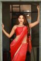 Actress Tanya Hope Red Saree Photos @ Thadam Audio Release